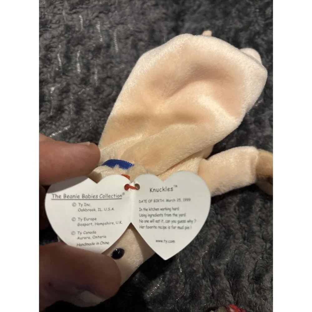 Lot Of 3 TY Beenie Babies Claude, Gobbles, Knuckles